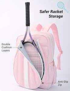 <span class=keywords><strong>Mochila</strong></span> de Tenis Acolchada Grande con Logotipo Personalizado al por Mayor, con Compartimento Ventilado para Zapatos, Soporte Doble para Raquetas, Bolsa Deportiva para <span class=keywords><strong>Hombre</strong></span> y Mujer - Product Image 2