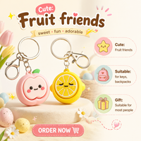 Porte-clés Clicker Fruits en vrac, imprimés en 3D, anti-stress amusants, cadeaux pour fêtes