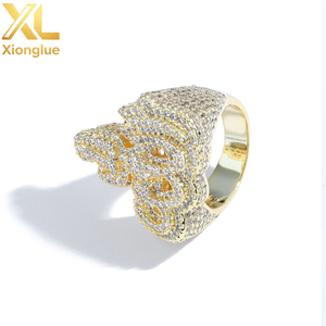 Nouvelle Bague Hip-Hop en Cuivre Plaqué Or 18K avec Zircon Incrusté Motif Allah pour Hommes et Femmes – Idéale pour Fêtes et Cadeaux - Product Image 2