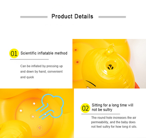 Flotador de Piscina para Bebé con Forma de Pato Amarillo, con Toldo UPF 50, Chaleco Salvavidas para Bebés, Asiento de Seguridad, Set de Juego Acuático para Niños Pequeños - Product Image 4