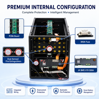 Batería recargable LiFePO4 JK 300A V19 BMS 16s 51.2V 30KWh MB56 en stock en la UE para almacenamiento de energía con baterías de iones de litio de 628Ah