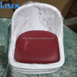Kisen Wholesale Technician Small <b>Portable</b> Black White Manicure Nail Spa Foot <b>Stool</b> for Pedicure <b>Stool</b> Chair With Wheels - Product Image 3