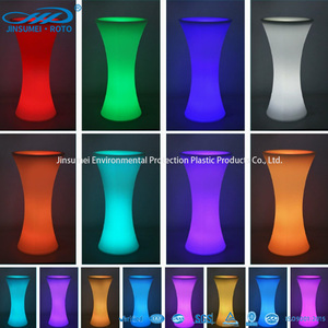 Usine OEM ODM, personnalisation, vente en gros, tabourets de bar, tables et chaises modernes à LED, éclairage RGB 16 couleurs, polyéthylène JSM - Product Image 2