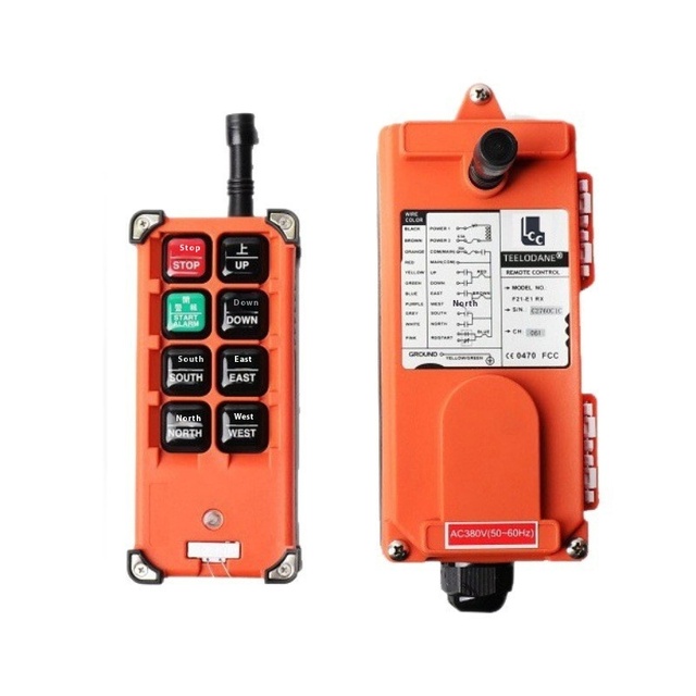 F21-E1B Wireless Remote Control for Electric Crane Hoist Industrial Lifting Three-Prevention Available New Used Condition Rubber