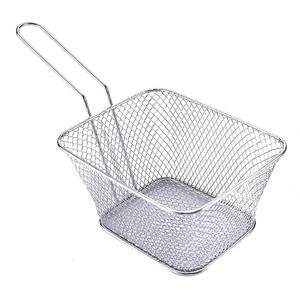 Panier à mailles en acier inoxydable pour la cuisine Cesta Freidora, <span class=keywords><strong>restaurant</strong></span>, mini panier à frites en forme de panier de service - Product Image 1
