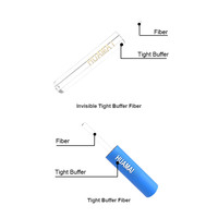 Indoor 0.9mm FTTH Transparent Single-Mode Fiber Optic Cable G657A1 2km Range SC/LC/FC Connectors 1310nm/1550nm