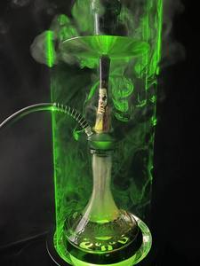Venta caliente barato fábrica Hookah Shisha Led luz 12 pulgadas Led láser Base bar fumar Hookah Lounge Led lámpara Base - Product Image 5
