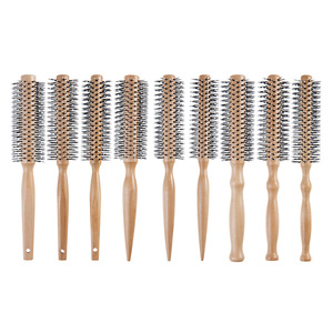 Brosse à cheveux en bois à poils de sanglier professionnelle pour usage domestique, pour un volume et des boucles vers l'intérieur - Product Image 1