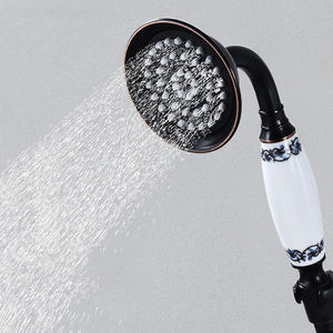 Robinet américain en laiton massif à 3 poignées avec mitigeur, ensemble de douche mural brossé avec jets pluie, cascade et massage pour appartement et <span class=keywords><strong>WC</strong></span> - Product Image 5