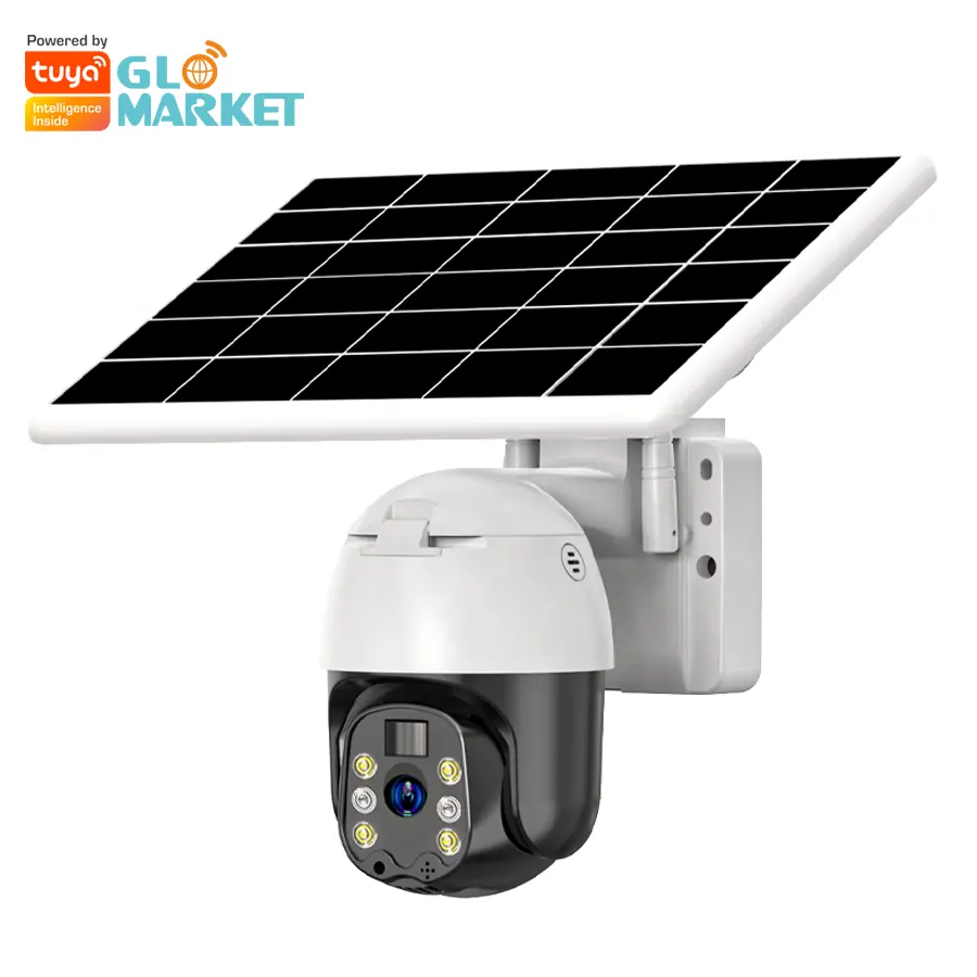 Glomarket tầm nhìn ban đêm 3MP Pin năng lượng mặt trời Powered máy ảnh 4 Gam thẻ Sim an ninh không dây PTZ WIFI IP CCTV ngoài trời năng lượng mặt trời máy ảnh