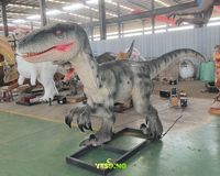 Modèle de dinosaure Velociraptor animatronique grandeur nature, fait main, pour l'extérieur, pour le divertissement des enfants, la maternelle, la garderie