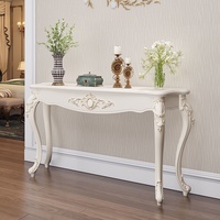 Table console de style européen, luxe léger et design simple, avec un design semi-circulaire, pour l'entrée et le salon, à placer au mur, table d'appoint