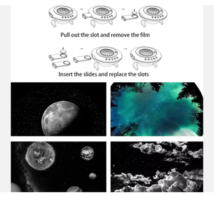Projecteur <span class=keywords><strong>Planétarium</strong></span> UFO LED ABS, Veilleuse Galaxie, Abat-jour Blanc Minimaliste, pour Chambre d'Enfant, Plafond, Home Cinéma - Product Image 4