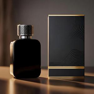 Luxury 50ml Matte Black <b>Square</b> Perfume Bottle Custom Logo Refillable Niche Fragrance Glass Pump Sprayer for Indie Brands - Product Image 3