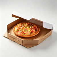 Emballage en carton ondulé de qualité alimentaire avec logo personnalisé Impression offset Forme octogonale Boîte à pizza