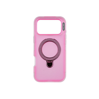 Coque de téléphone antichoc 3-en-1 détachable en TPU+PC dépoli transparent avec support magnétique pour vente en gros