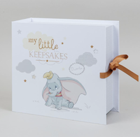 Boîte cadeau rigide pour bébé avec imprimé étoiles crème Bambino, ruban en satin, boîte à rabat, emballage pour cadeau souvenir de nouveau-né
