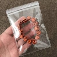 Sac en plastique personnalisé avec logo fermeture éclair givrée transparente poche à bijoux sac à poussière petit sac d'emballage pochette à bijoux en PVC pour bijoux