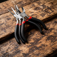 Kit d'outils de fabrication de bijoux avec étui à fermeture éclair, 8 pièces, pour la réparation de perles, la coupe de fil, l'artisanat DIY