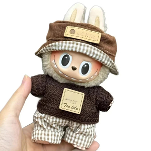 Mini graziosi accessori per vestiti per bambole di peluche per tute da 15-17cm Labubu Idol set di abbigliamento regalo per abiti da festa Set di ricambio