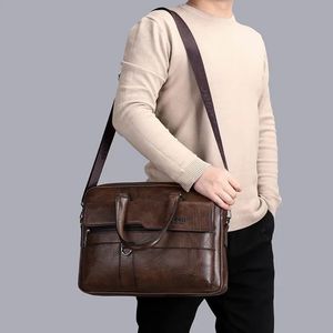 Borsa alla moda del cuoio dell'unità di elaborazione degli uomini di alta qualità, borsa <span class=keywords><strong>a</strong></span> tracolla di qualità di affari, borsa - Product Image 6