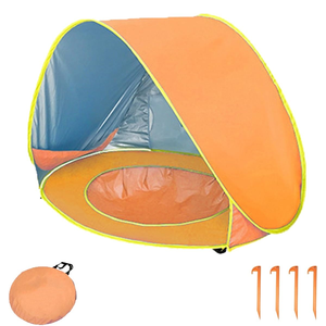 Carpa de Playa Impermeable para Bebés, Carpa de Sol Plegable para Niños, Protección UV, con Piscina - Product Image 1
