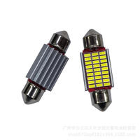 Nueva Luz LED de Matrícula de Techo de Aluminio de Alta Luminosidad, Decodificación de Doble Punto, 3014 18 27 30 33SMD, 31-41MM, Placa Roja, 2W 12V
