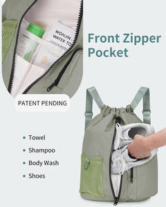 Muestra Gratis, Bolsa de Natación Multiusos para Viajes, Ligera, Moderna, Deportiva, Impermeable, con Cordón - Product Image 3