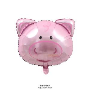 Ballon en feuille d'aluminium en forme de tête d'animal, imprimé de dessins animés, tête de tigre, lion, vache, <span class=keywords><strong>girafe</strong></span>, singe pour la décoration de fête d'anniversaire des enfants - Product Image 4