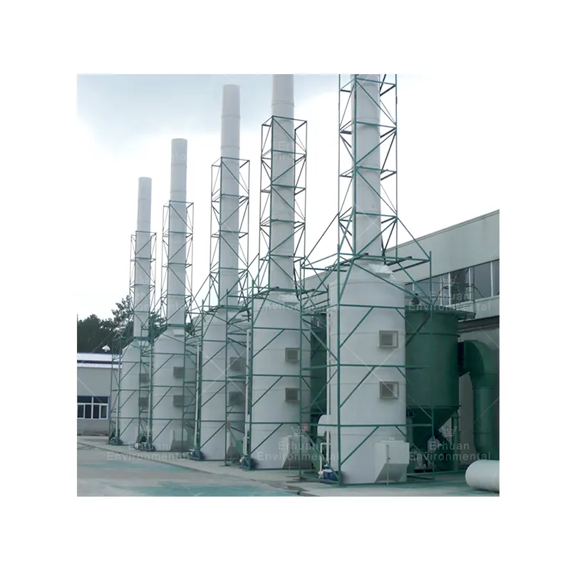 Erhuan Industrial VOCS waste gas scrubbers wet spraying purification tower gas scrubber