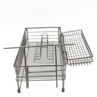 Égouttoir simple pour vaisselle et bols en acier inoxydable monocouche, support de rangement pour la maison