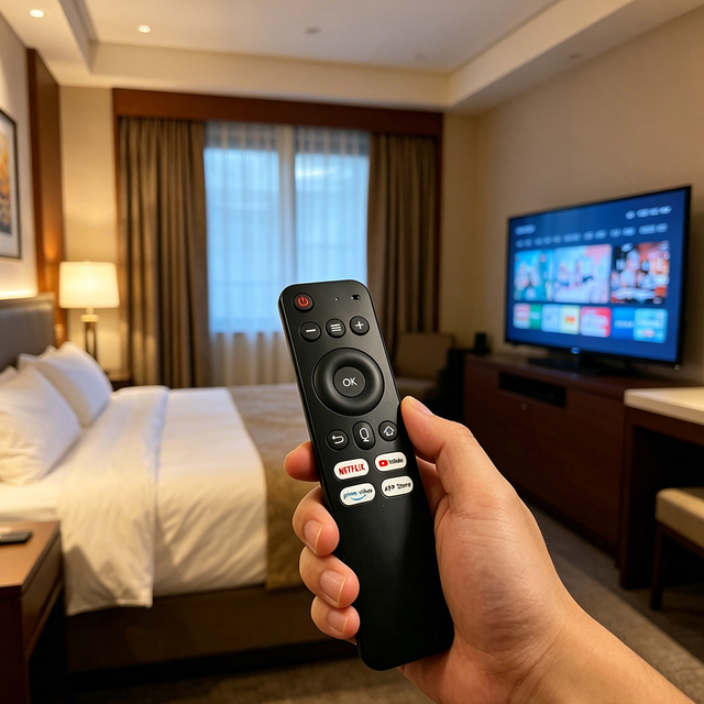 BOXPUT Universal Voice Remote Control 360 No Dead Angle 4-Button ABS Multi-functional Controller for Home Smart TV Android Box