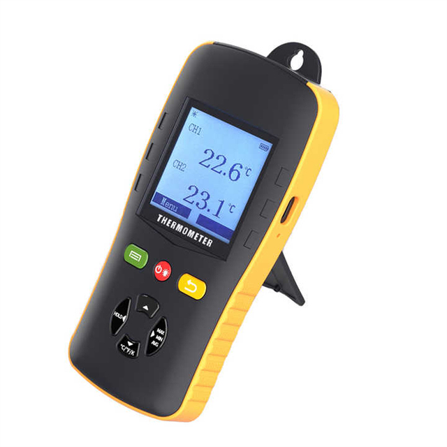 Wholesale PTD602 Industrial Universal 2-Channel Thermometer OEM Customizable 100 Temperature Recorder Thermocouple Thermometer