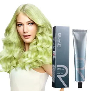 Wholesale Price New Arrival Organic Non Allergic Fast Coloring Dyeing Light Green Colour Permanent Hair Dye Cream