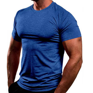 Impression personnalisée de haute qualité Design personnalisé hommes T-Shirts marque mince coton Fitness Musculation hommes Gym t-shirt - Product Image 2