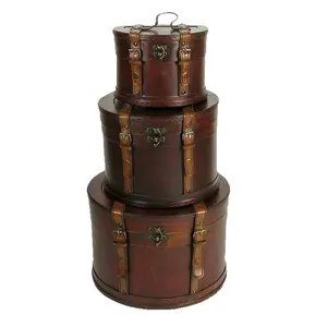 Wholesale Vintage Wooden Hamper Box Decorative Wooden Box Wooden Storage Box