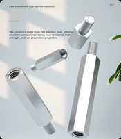 Entretoise hexagonale à extrémité unique en acier inoxydable 304, colonne d'isolation à passage unique, connecteur à vis pour pilier