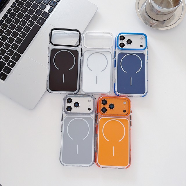 Luxury Two Tone Border Clear Strong Magnetic Phone Case for iPhone 18 17 13 12 11 Pro Max 17 Air 16 15 14 Plus Shockproof Cover