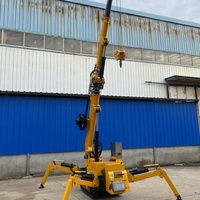 Mini-grue araignée portable certifiée CE JN-SPT, mini-grue sur chenilles tout-terrain, alimentée à l'essence/électrique, flèche hydraulique, hauteur de levage maximale de 7 m