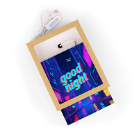 Özel ahşap LED akrilik çerçeve resim çerçevesi Light up reklam akrilik fotoğraf çerçevesi