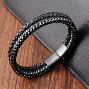 Luxury Band Men Bracelet Twisted Stainless Steel Fashion Jewelry Men Bracelet Custom Logo