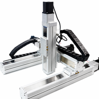 Module de guidage linéaire CNC multi-axes XYZ 50-1500 mm avec protection anti-poussière et anti-éclats, vis à billes, actuateur, porte-moteur, roulement, moteur, PLC