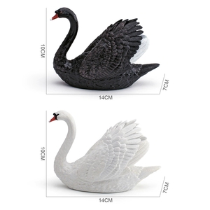 Modèle de cygne animal sauvage simulé, jouets cognitifs pour enfants, volailles de ferme, cygne blanc, cygne noir, ornements décoratifs - Product Image 4