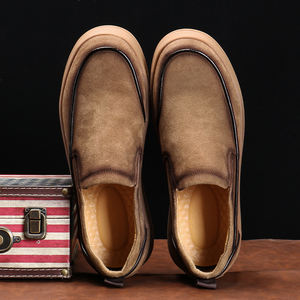 Chaussures de marche à semelle en caoutchouc, style décontracté, design contrastant, chaussures habillées Oxford pour le travail et les affaires - Product Image 3