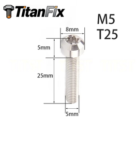Titan-Schraube M5*25mm für Lenkerrohr, Montage von Vorder- und Hinterdämpfer, Radbolzen, Zylinderschraube - Product Image 6