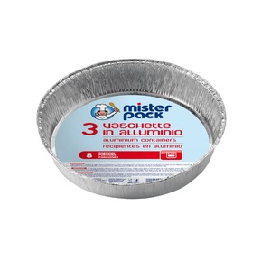 MISTERPACK - SET DI 3 VASSOI PER TORTA IN ALLUMINIO, 8 PORZIONI - Product Image 1