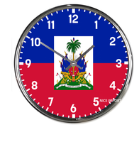 Jam Dinding Bulat Bendera Grenada Jam Dinding Tanpa Suara Klasik Jam Dinding Tenaga Baterai untuk Kantor Rumah Ruang Tamu