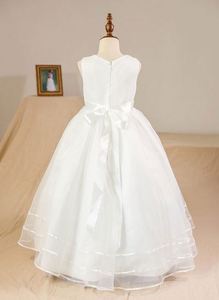 Yoliyolei-vestido de satén de <span class=keywords><strong>primera</strong></span> comunión <span class=keywords><strong>para</strong></span> niña, traje de niño hasta el tobillo, <span class=keywords><strong>ropa</strong></span> <span class=keywords><strong>para</strong></span> niña, vestido de verano con falda única - Product Image 6