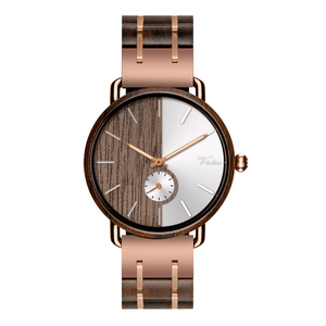Reloj de madera de diseño personalizado para Hombre, cronógrafo de acero inoxidable con logotipo personalizado de fábrica de <span class=keywords><strong>China</strong></span>, bajo pedido, envío directo, 2021 - Product Image 2