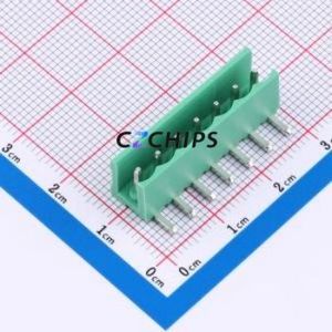 MXHT396R-3.96-07P-GN01-Cu-A Plug-in Terminal Block Bent Lead Through Hole,P=3.96mm Board-to-Board / Socket - Open 1x7P 3.96mm - Product Image 1